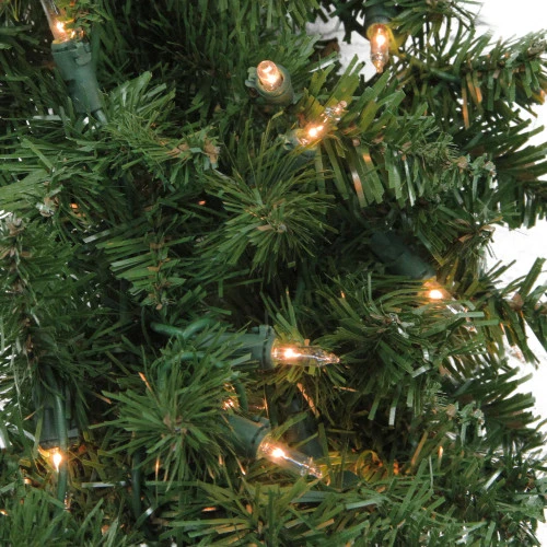 Northlight Pre-Lit Northern Pine Artificial Christmas Wreath - 36" - Clear Lights 4 Northlight Pre-Lit Northern Pine Artificial Christmas Wreath - 36" - Clear Lights - Image 2