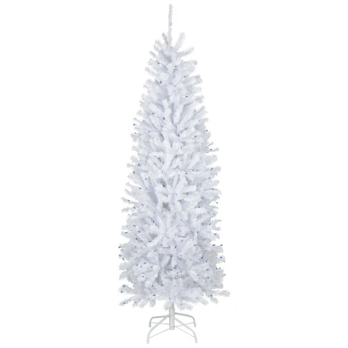 Northlight 6.5’ Pre-Lit Slim Geneva White Spruce Artificial Christmas Tree, Blue Lights 3 Northlight 6.5’ Pre-Lit Slim Geneva White Spruce Artificial Christmas Tree, Blue Lights