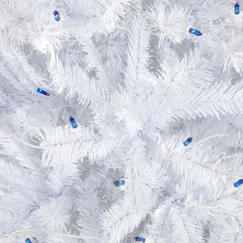 Northlight 6.5’ Pre-Lit Slim Geneva White Spruce Artificial Christmas Tree, Blue Lights 6 Northlight 6.5’ Pre-Lit Slim Geneva White Spruce Artificial Christmas Tree, Blue Lights - Image 4