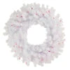 Northlight Pre-Lit Geneva White Spruce Artificial Christmas Wreath, 24-Inch, Pink Lights -Christmas Decor Sale northlight z92378 updated2022 88144.1662056062
