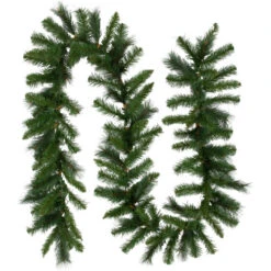 Northlight 9' X 12" Mixed Green Beaver Pine Artificial Christmas Garland, Unlit