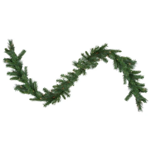 Northlight 9' X 12" Green Pre-Lit Beaver Pine Artificial Christmas Garland, Clear Lights 3 Northlight 9' X 12" Green Pre-Lit Beaver Pine Artificial Christmas Garland, Clear Lights