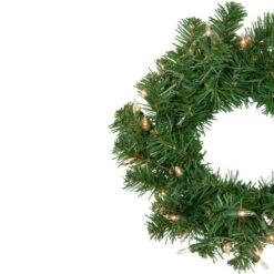 Northlight Pre-Lit Deluxe Dorchester Pine Artificial Christmas Wreath, 12-Inch, Clear Lights -Christmas Decor Sale northlight z92847 2 09195.1632502703
