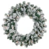Northlight Pre-Lit Flocked Snow White Artificial Christmas Wreath, 24-Inch, Clear Lights -Christmas Decor Sale northlight z92859 1 45281.1666942967