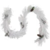 Northlight 6' X 10" White Flocked Artificial Christmas Garland With Pine Cones, Unlit