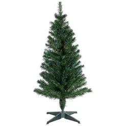 Northlight 4' Multi-Color Fiber Optic Pine Christmas Tree