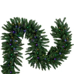 Northlight 25' X 20" Pre-Lit Buffalo Fir Artificial Christmas Garland - Multi-Color LED Lights -Christmas Decor Sale northlight z94306 3 10356.1686576351