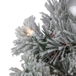 Northlight Pre-Lit Potted Snowy Bristle Pine Artificial Christmas Tree Clear Lights - 5' -Christmas Decor Sale northlight z95345 0420use20for20z95346 61571.1697560211