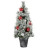 Northlight 3' Pre-Lit Potted Snowy Bristle Pine Artificial Christmas Tree, Warm White LED Lights -Christmas Decor Sale northlight z95351 01 69869.1694793082