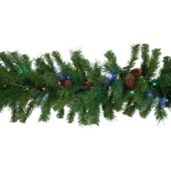Northlight 9' X 16" Pre-Lit Dakota Red Pine Artificial Christmas Garland, Multi LED Lights -Christmas Decor Sale northlight z99397 2 69139.1671267408