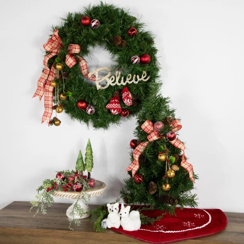 Northlight Dakota Red Pine Artificial Christmas Wreath With Pine Cones - 24" - Unlit 4 Northlight Dakota Red Pine Artificial Christmas Wreath With Pine Cones - 24" - Unlit - Image 2