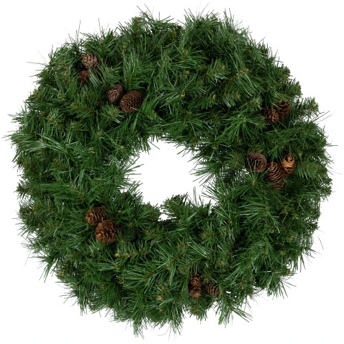 Northlight Dakota Red Pine Artificial Christmas Wreath With Pine Cones - 24" - Unlit 3 Northlight Dakota Red Pine Artificial Christmas Wreath With Pine Cones - 24" - Unlit