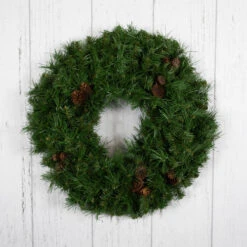 Northlight Dakota Red Pine Artificial Christmas Wreath With Pine Cones - 24" - Unlit 13 Northlight Dakota Red Pine Artificial Christmas Wreath With Pine Cones - 24" - Unlit -Christmas Decor Sale northlight z99419 woodfloors 29378.1691160923