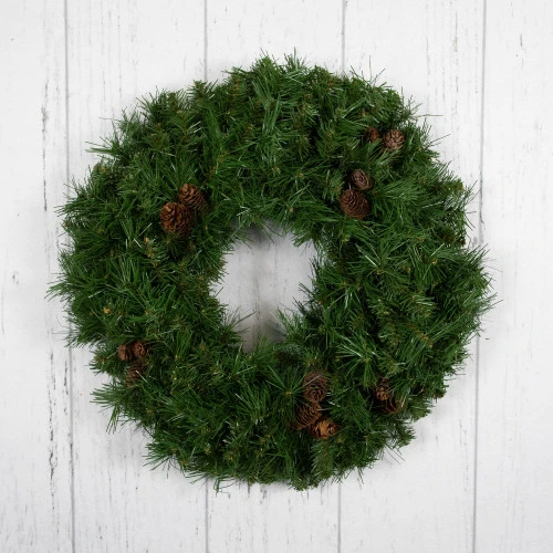 Northlight Dakota Red Pine Artificial Christmas Wreath With Pine Cones - 24" - Unlit 8 Northlight Dakota Red Pine Artificial Christmas Wreath With Pine Cones - 24" - Unlit - Image 6
