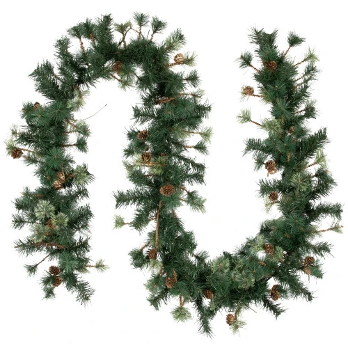 Northlight Pre-Lit Country Mixed Pine Artificial Christmas Garland - 9' X 12" - Clear AlwaysLit Lights 3 Northlight Pre-Lit Country Mixed Pine Artificial Christmas Garland - 9' X 12" - Clear AlwaysLit Lights