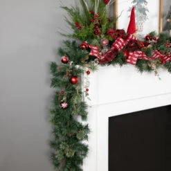 Northlight Yorkville Pine And Glitter Pinecone Artificial Christmas Garland - 9' X 10" - Unlit -Christmas Decor Sale northlight z994932c20m84274 styled 03 01636.1695052438