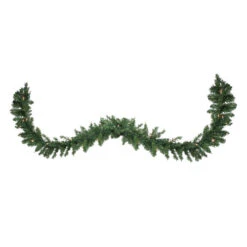 Northlight Pre-Lit Buffalo Fir Commercial Christmas Garland - 25' X 17" - Clear Lights