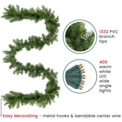 Northlight Pre-Lit Buffalo Fir Christmas Commercial Garland - 50' X 8" - Warm White LED Lights -Christmas Decor Sale northlight z99693 3 96884.1687442776