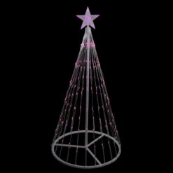 Northlight LED Lighted Show Cone Christmas Tree Outdoor Decoration - 4' - Pink