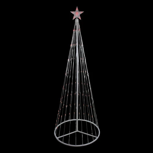 Northlight LED Lighted Show Cone Christmas Tree Outdoor Decoration - 6' - Red Lights 3 Northlight LED Lighted Show Cone Christmas Tree Outdoor Decoration - 6' - Red Lights