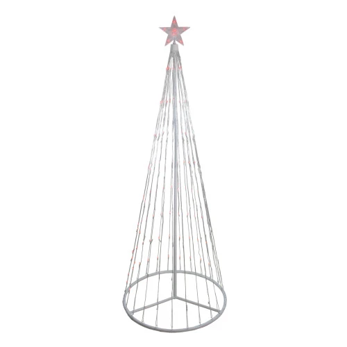 Northlight LED Lighted Show Cone Christmas Tree Outdoor Decoration - 6' - Red Lights 4 Northlight LED Lighted Show Cone Christmas Tree Outdoor Decoration - 6' - Red Lights - Image 2
