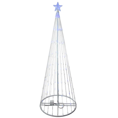 Northlight LED Lighted Show Cone Christmas Tree Outdoor Decoration - 12' - Blue Lights 4 Northlight LED Lighted Show Cone Christmas Tree Outdoor Decoration - 12' - Blue Lights - Image 2