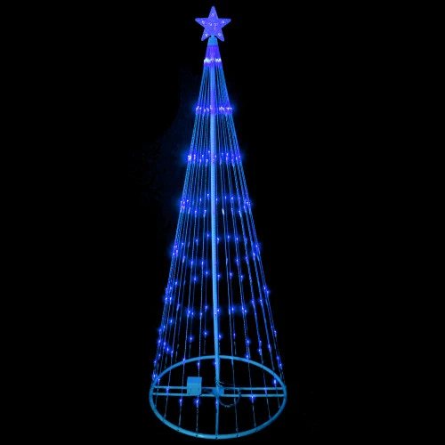 Northlight LED Lighted Show Cone Christmas Tree Outdoor Decoration - 12' - Blue Lights 3 Northlight LED Lighted Show Cone Christmas Tree Outdoor Decoration - 12' - Blue Lights
