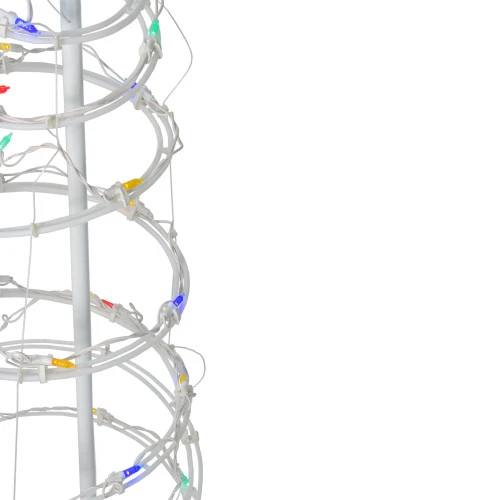 Northlight LED Lighted Spiral Cone Trees Outdoor Christmas Decorations - Multicolor - Set Of 2 5 Northlight LED Lighted Spiral Cone Trees Outdoor Christmas Decorations - Multicolor - Set Of 2 - Image 3