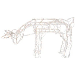 Northlight Lighted Feeding Reindeer Outdoor Christmas Decoration - 25" - Clear Lights -Christmas Decor Sale northlight zg15680 02 94369.1705083234