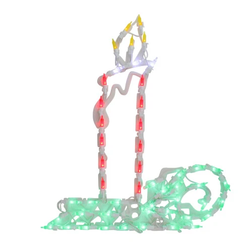 Northlight LED Lighted Candle Christmas Window Silhouette - 17.5" - Multicolor Lights 5 Northlight LED Lighted Candle Christmas Window Silhouette - 17.5" - Multicolor Lights - Image 3