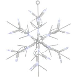 Northlight 13" White LED Lighted Snowflake Christmas Window Silhouette -Christmas Decor Sale northlight zg15723 01 90895.1699030064