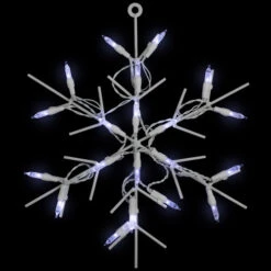 Northlight 13" White LED Lighted Snowflake Christmas Window Silhouette
