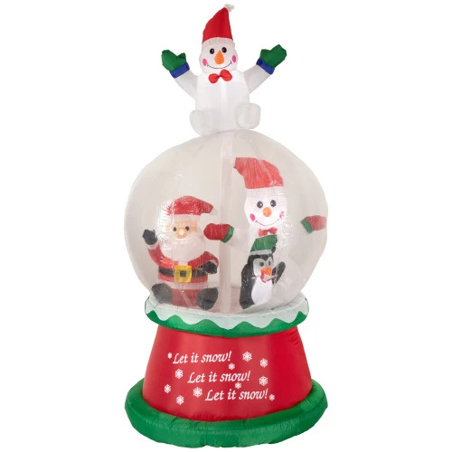 Northlight Lighted Inflatable Santa And Friends Snow Globe Outdoor Christmas Decoration - 6.75' 3 Northlight Lighted Inflatable Santa And Friends Snow Globe Outdoor Christmas Decoration - 6.75'