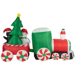 Northlight 8' Inflatable Train With Santa And Friends Outdoor Christmas Decoration -Christmas Decor Sale northlight zg92285 3 00946.1701710477