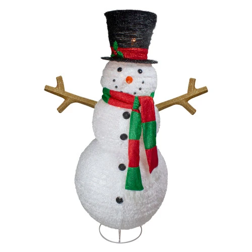 Northlight Lighted Tinsel Snowman Outdoor Christmas Decoration - 60" - Warm White Lights 3 Northlight Lighted Tinsel Snowman Outdoor Christmas Decoration - 60" - Warm White Lights