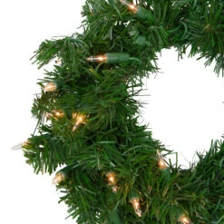 Northlight Pre-Lit Deluxe Windsor Pine Artificial Christmas Wreath - 12-Inch, Clear Lights -Christmas Decor Sale northlightgb yww812 gr 1 25896.1665591524