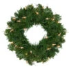 Northlight Pre-Lit Deluxe Windsor Pine Artificial Christmas Wreath - 12-Inch, Clear Lights -Christmas Decor Sale northlightgb yww812 grupdate 72042.1665783339