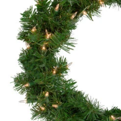 Northlight Deluxe Windsor Pine Artificial Christmas Wreath - 18" - Clear Lights -Christmas Decor Sale northlightgb yww818 gr 1 43235.1588357592