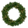 Northlight Deluxe Windsor Pine Artificial Christmas Wreath - 18" - Clear Lights
