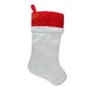 Northlight 22.25" LED Lighted White Iridescent Glittered Christmas Stocking With Red Cuff -Christmas Decor Sale northlightl27908 1 49292.1588389092