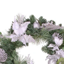 Northlight Glittered Poinsettia With Pine Cones Artificial Christmas Wreath - 24" - Unlit 7 Northlight Glittered Poinsettia With Pine Cones Artificial Christmas Wreath - 24" - Unlit -Christmas Decor Sale northlights84839b 79863.1636808484