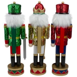 Set Of 3 Red Sequin Jacket Wooden Christmas Nutcrackers 14.25" 9 Set Of 3 Red Sequin Jacket Wooden Christmas Nutcrackers 14.25" -Christmas Decor Sale nutcrackerfactory 97166 2updated 33966.1665610430