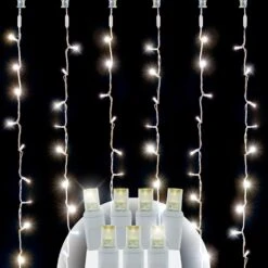 36 Light Warm White Twinkle 5MM Curtain Lights