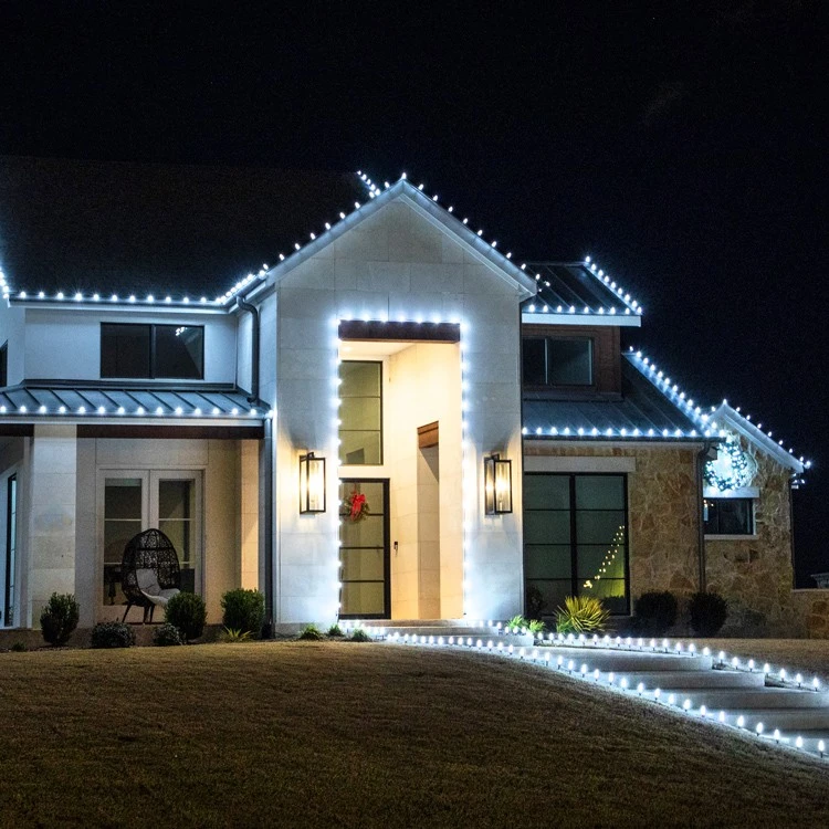 Light Line Kit - SPT-1 C9 50' Green Cord, 12" Spacing, 50 Cool White Bulbs, With 3 Male And Female Slide On Plugs 6 Light Line Kit - SPT-1 C9 50' Green Cord, 12" Spacing, 50 Cool White Bulbs, With 3 Male And Female Slide On Plugs - Image 4