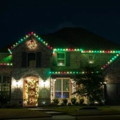 Light Line Kit - SPT-1 C9 50' White Cord, 12" Spacing, 50 Green Bulbs, With 3 Male And Female Slide On Plugs 13 Light Line Kit - SPT-1 C9 50' White Cord, 12" Spacing, 50 Green Bulbs, With 3 Male And Female Slide On Plugs -Christmas Decor Sale pc c9 g c 1 1