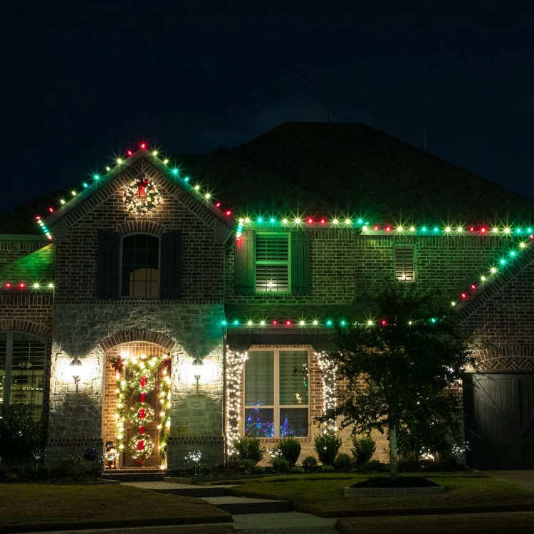 Light Line Kit - SPT-1 C9 50' White Cord, 12" Spacing, 50 Green Bulbs, With 3 Male And Female Slide On Plugs 8 Light Line Kit - SPT-1 C9 50' White Cord, 12" Spacing, 50 Green Bulbs, With 3 Male And Female Slide On Plugs - Image 6