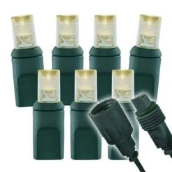 Pro Christmas | Wide Angle Conical Lights - 70 Bulb, Coaxial RY Plug - RGBW