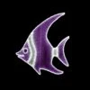 Two Tone Amethyst And Silver Angelfish Pole Mount -Christmas Decor Sale rknpgl02