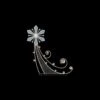 Rising Snowflake With Ornamentation - Right -Christmas Decor Sale rkrsf r