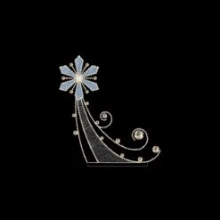 Rising Snowflake With Ornamentation - Right